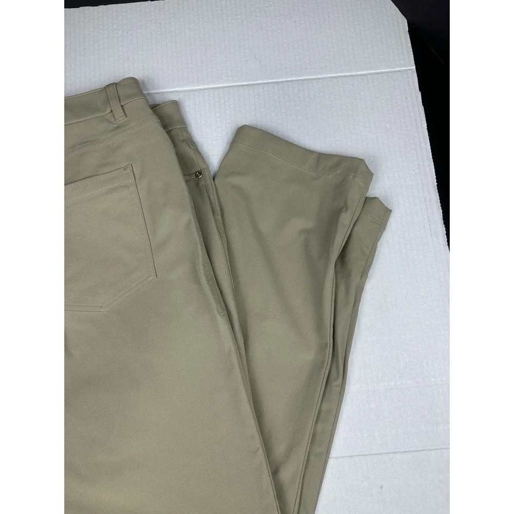 Lululemon Pants Mens 36x30 Beige Tech Chino Stretch Casual Golf Travel Tapered